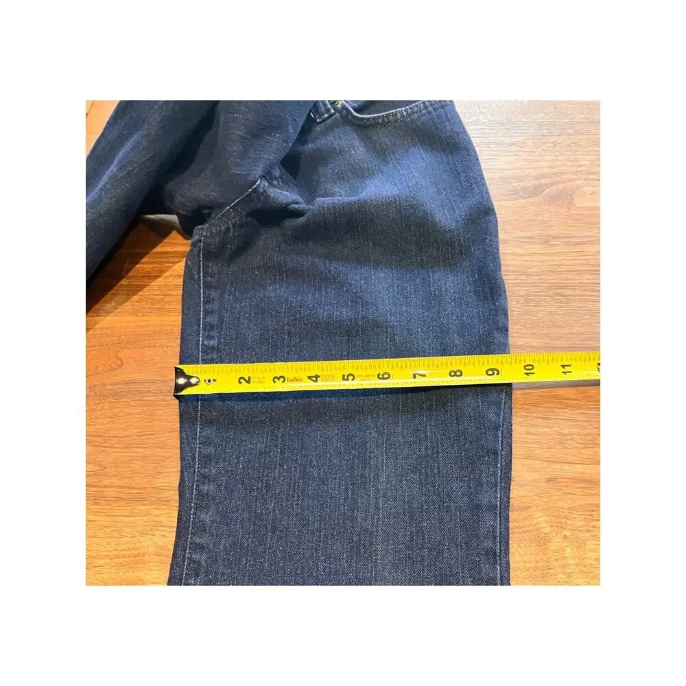 Anne Klein‎ Limited Edition Dark Wash Women's Jeans 6 Bootcut Embroidered
